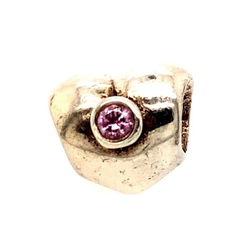 Pandora‎ Heart Pink CZ Charm